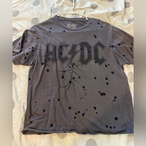 AC/DC Black and Gray Graphic Tee
